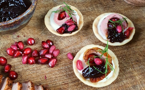 Smoked Duck Canapes With Hedgerow & Port Jelly